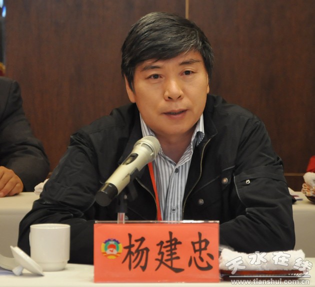 (巴西中国和平统一促进会会长杨建忠发言)