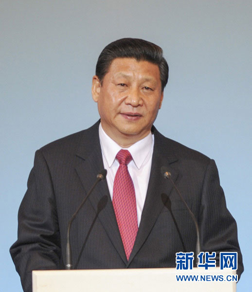 3月22日,国家主席习近平在莫斯科克里姆林宫与俄罗斯总统普京共同出席俄罗斯中国旅游年开幕式。这是习近平在开幕式上致辞。 新华社记者谢环驰 摄