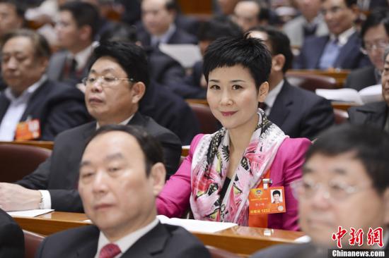 3月3日,全国政协十二届一次会议在北京人民大会堂隆重开幕,全国政协委员李小琳出席会议。中新社发 廖攀 摄