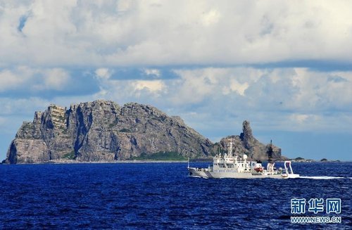 日称3艘中国海监船再进钓鱼岛12海里巡航执法