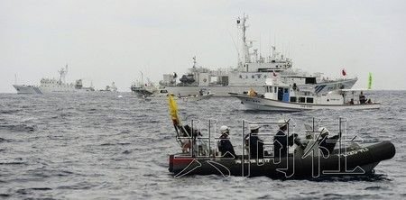 中国海监船在钓岛执法防日右翼滋事 日提抗议