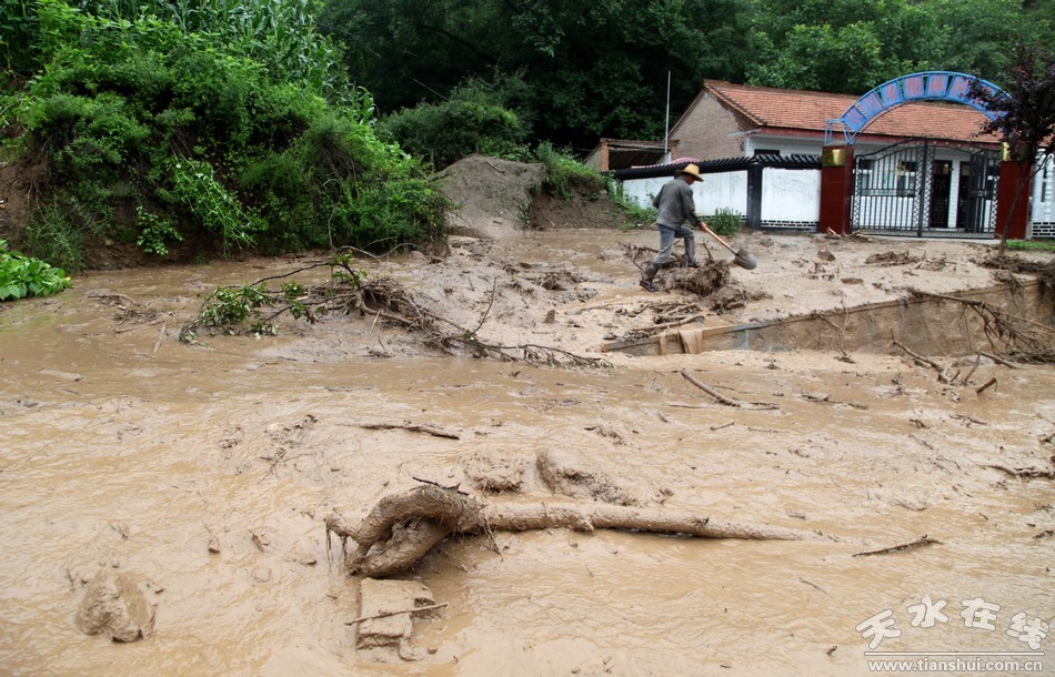 清水遭受强降雨灾害 部分村庄、路段发生地质