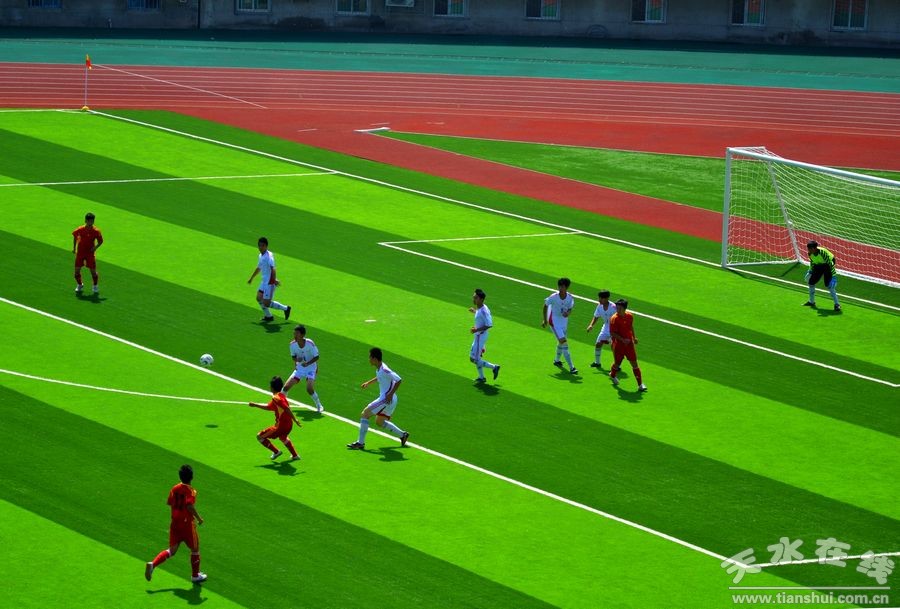 天水第四届运动会青少年男子足球赛在秦安开幕