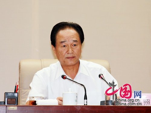 中共中央宣传部副部长、中共中央对外宣传办公室主任、国务院新闻办公室主任蔡名照发表演讲