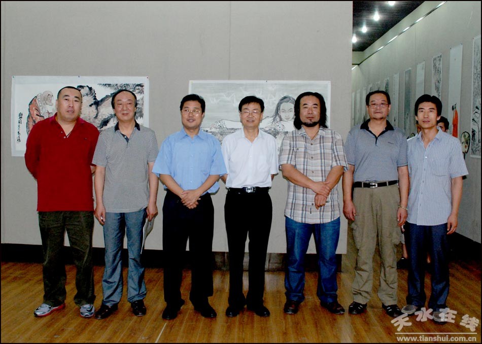 当代著名人物画家沙洪洲,刘大鸣画展,8月26日在天水市文化馆开展.