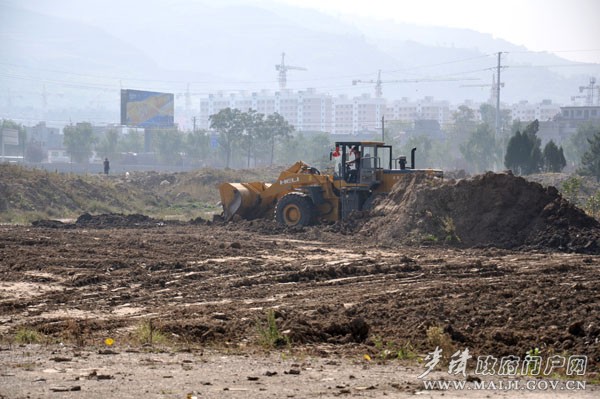 马跑泉公园提升改造工程施工现场