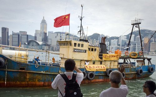 中国保钓人士因台风延期出海 国庆后准备登岛