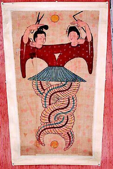 古代绢画《伏羲女娲图》透出胡人对中华文化认同