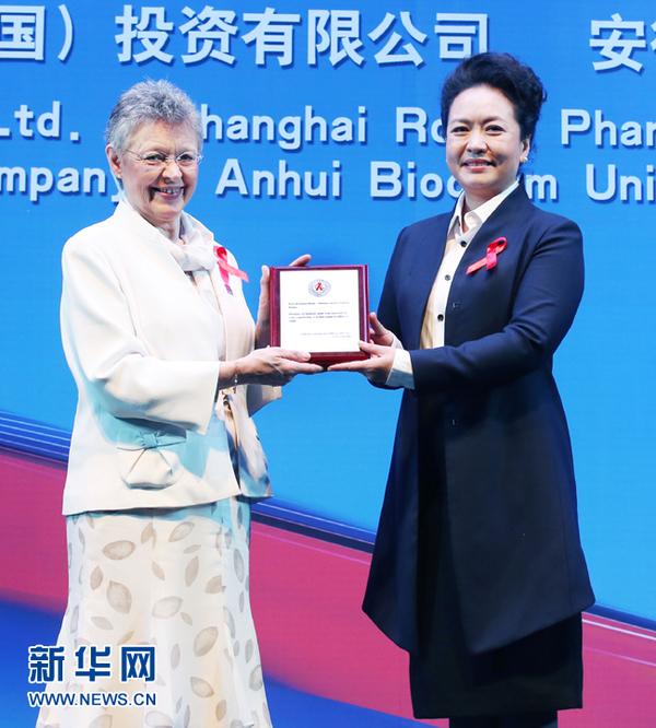 彭丽媛出席艾滋病学术交流会 为专家颁奖(图)