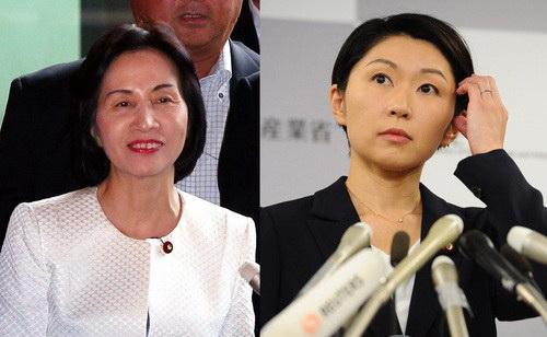 安倍内阁两名女阁僚同时辞职 支持率持续下滑