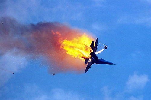 资料图:俄罗斯米格-29战机曾发生空中爆炸。