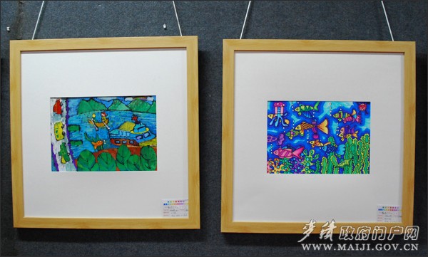 全国少儿美术大赛优秀作品展在麦积区展出(图