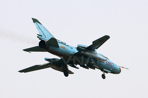 资料图:越南空军Su-22 M4攻击机。