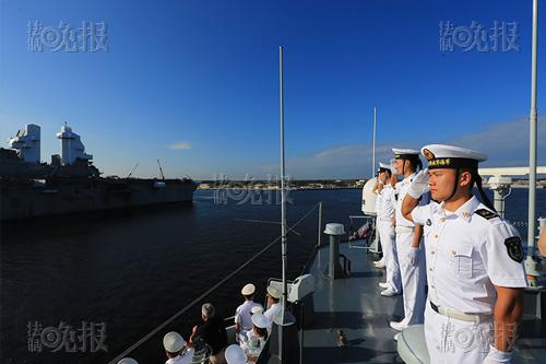 中国海军152舰艇编队 抵达美国访问