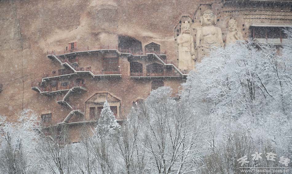 (麦积山 天水在线摄于12月13日)