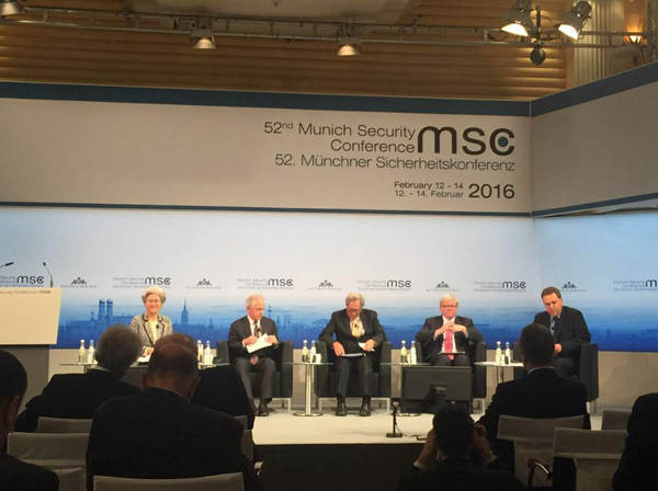 图为傅莹在慕安会中国专场现场。