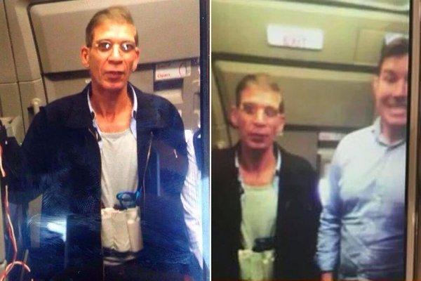 埃航客机被劫事件结束 劫机者身绑炸药照片流出