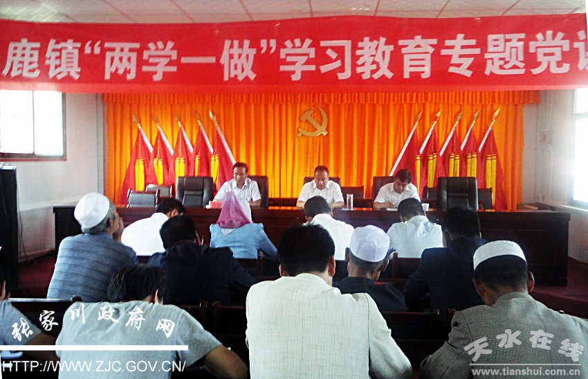张家川县领导深入乡镇讲“两学一做”专题党课(图)