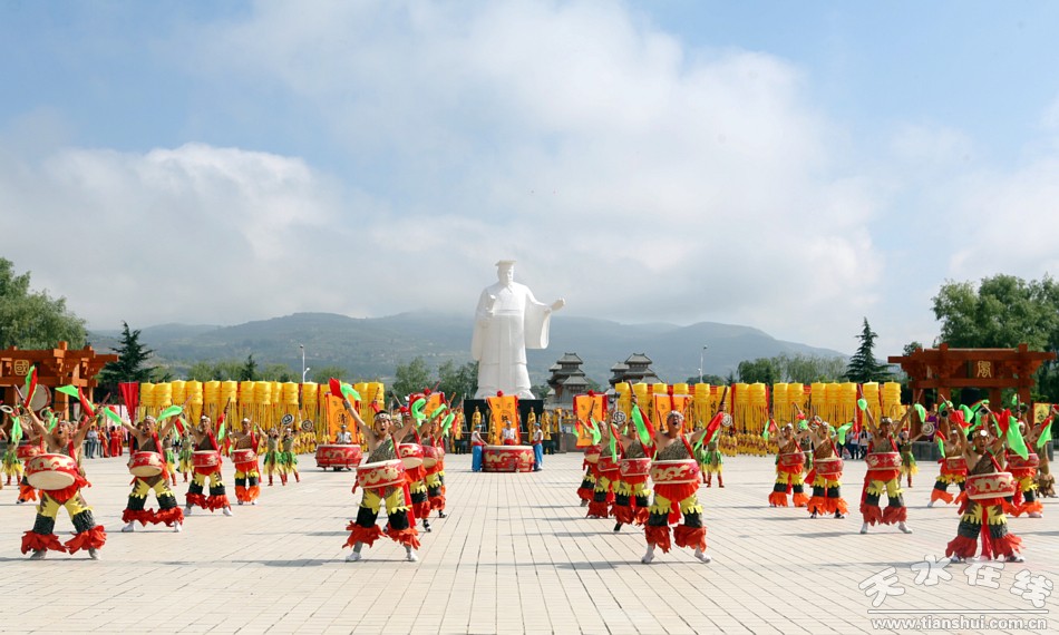 天水在线云记者现场直播轩辕黄帝祭祀典礼彩排