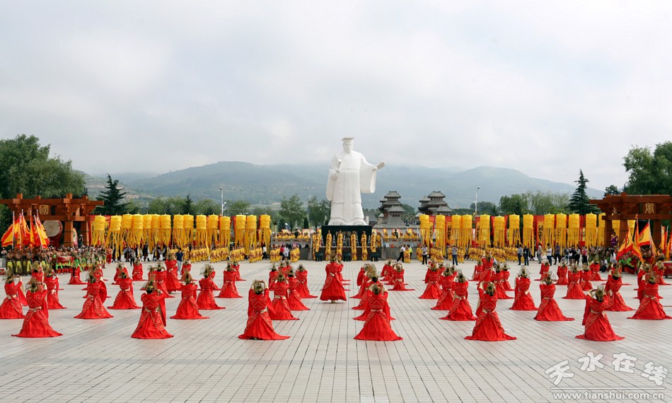 天水在线云记者现场直播轩辕黄帝祭祀典礼彩排