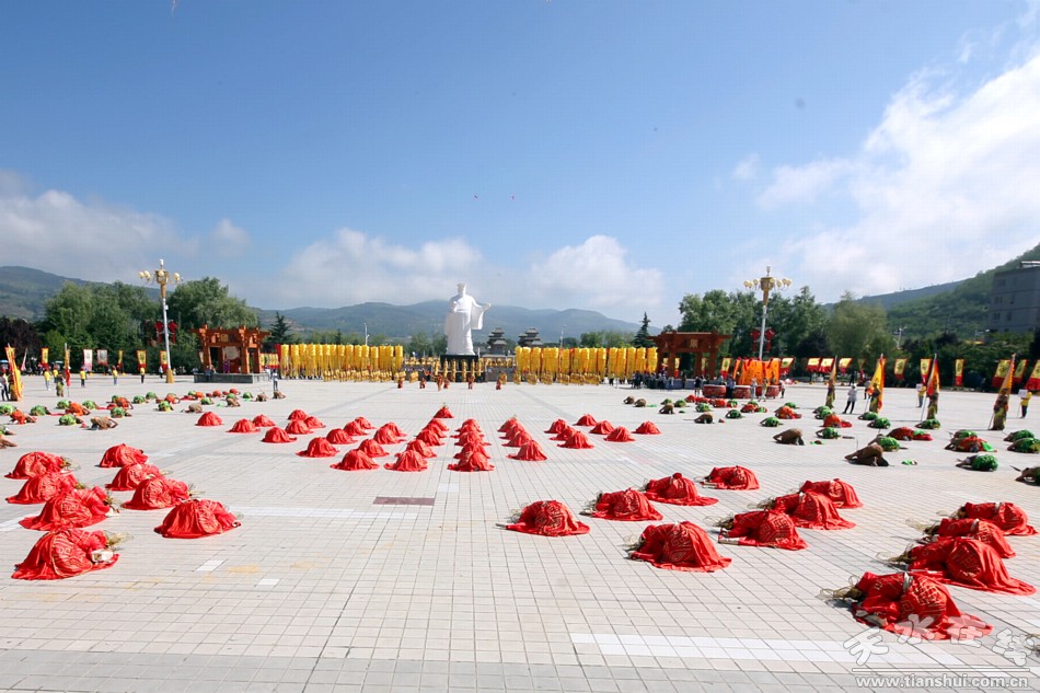 天水在线云记者现场直播轩辕黄帝祭祀典礼彩排