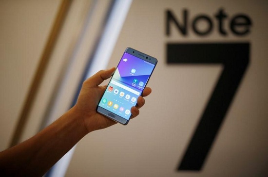 资料图:三星Galaxy Note 7手机