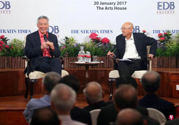 20日,李显龙在一场对话会上对国际局势和国内问题发表看法(