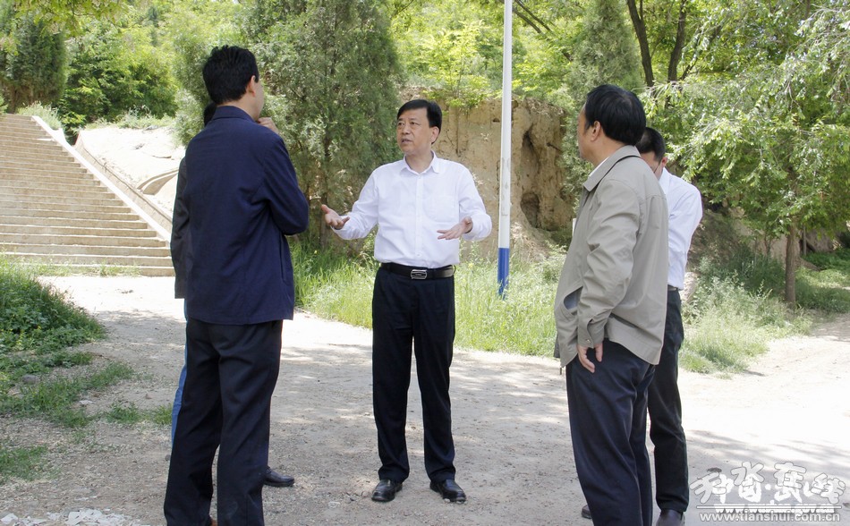 武山县县长马勤学深入洛门镇调研果园建设等工作图