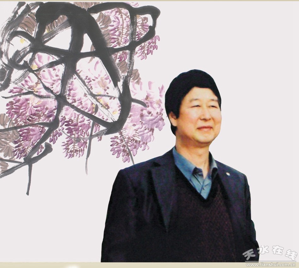 天水市实力派画家缑建明(中)