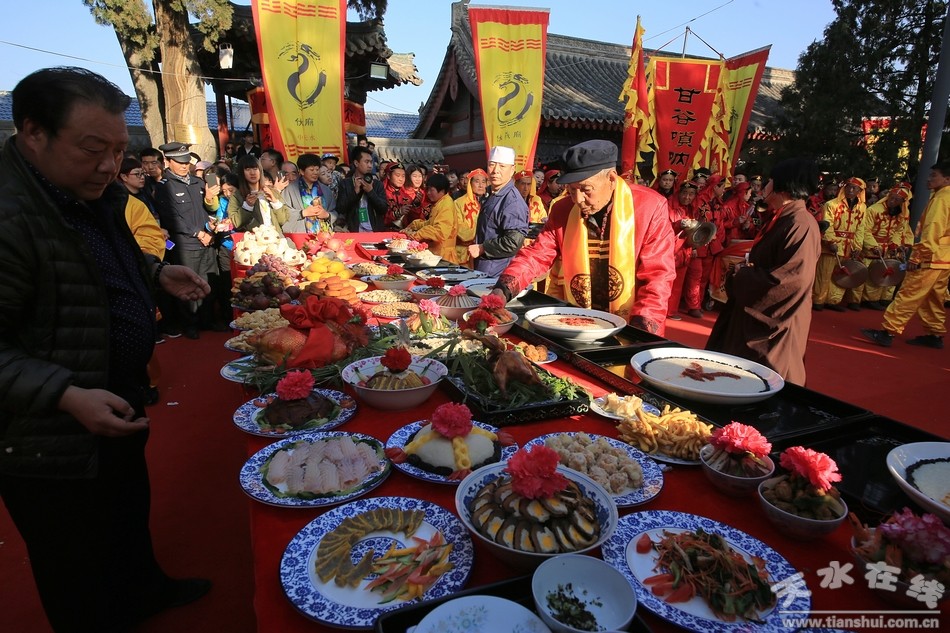 天水伏羲庙举行戊戌(2018)年春祭伏羲之迎献饭仪式(图)