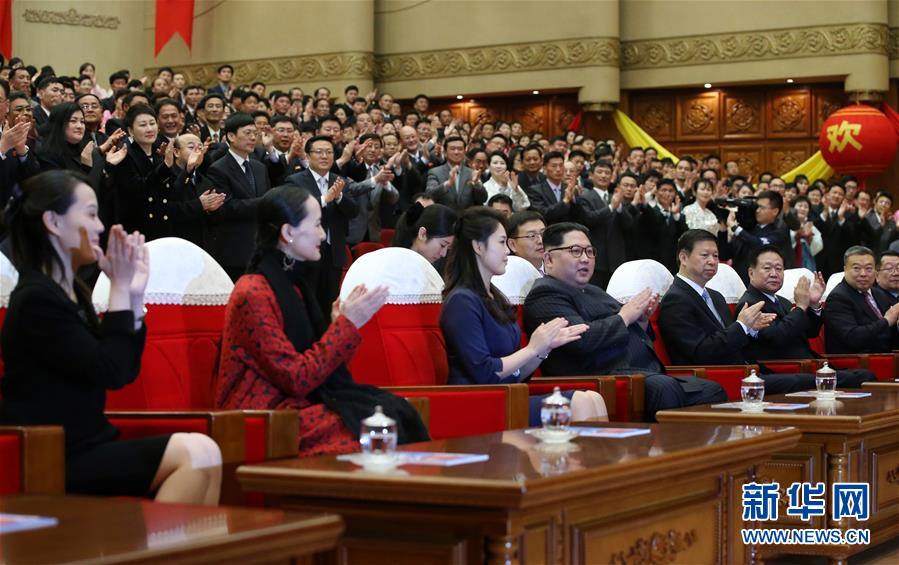 (XHDW)(1)金正恩观看中国艺术团演出芭蕾舞剧《红色娘子军》