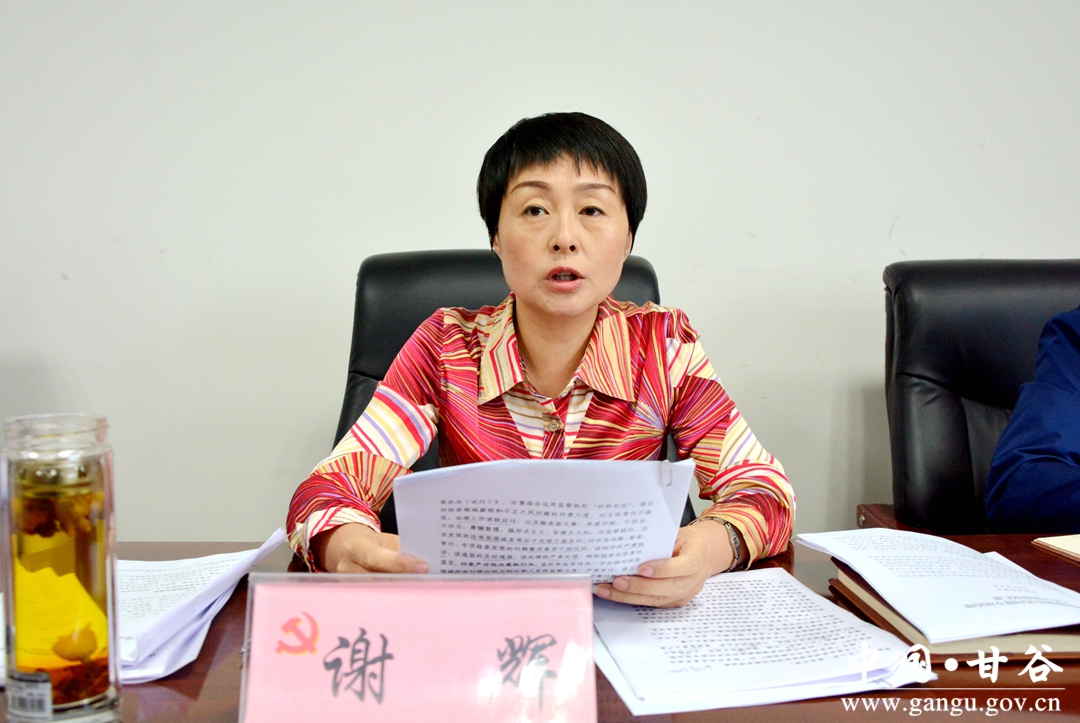 (县委常委,纪委书记,监委主任谢辉讲话)