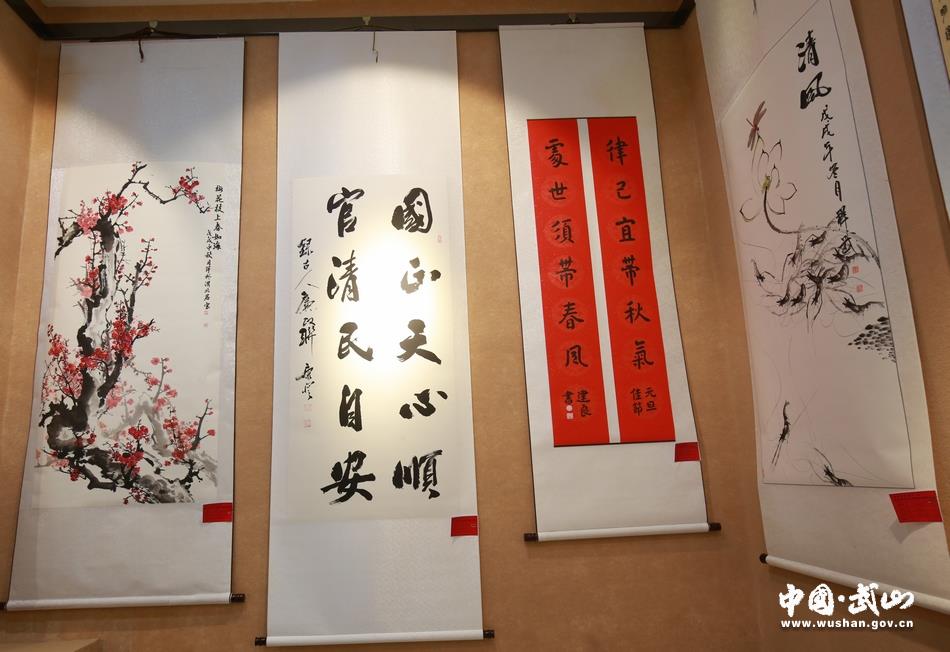 武山县庆元旦廉政书画作品展开展(图)