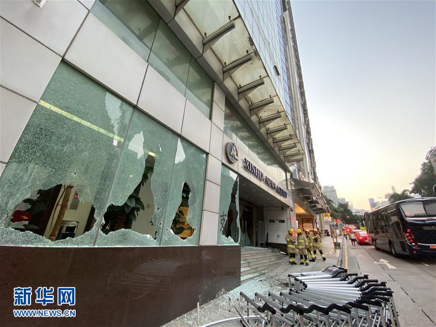 (新华网)(8)新华社亚太总分社办公大楼遭暴徒打砸破坏