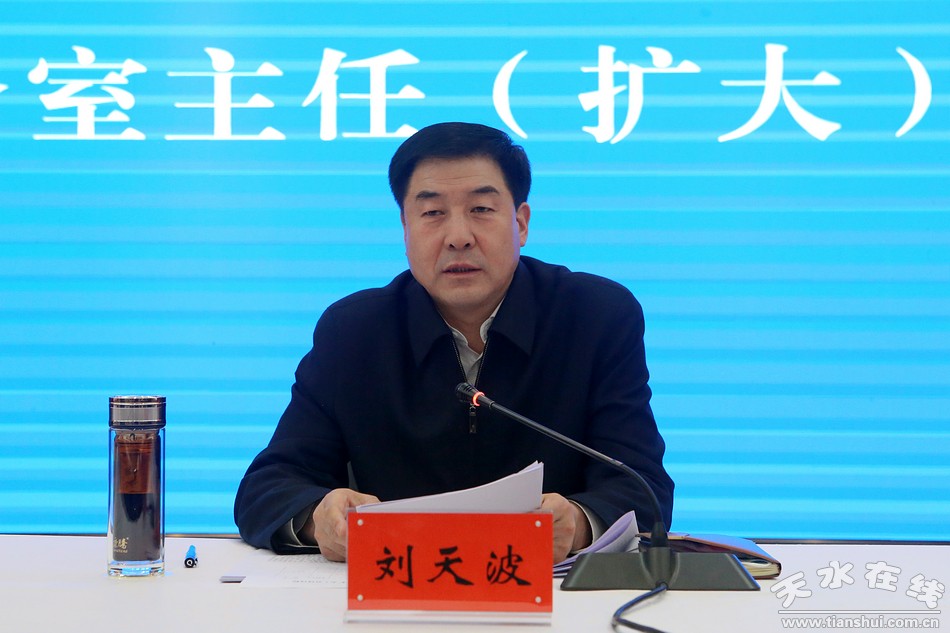 平安天水建设领导小组办公室主任扩大会议召开图